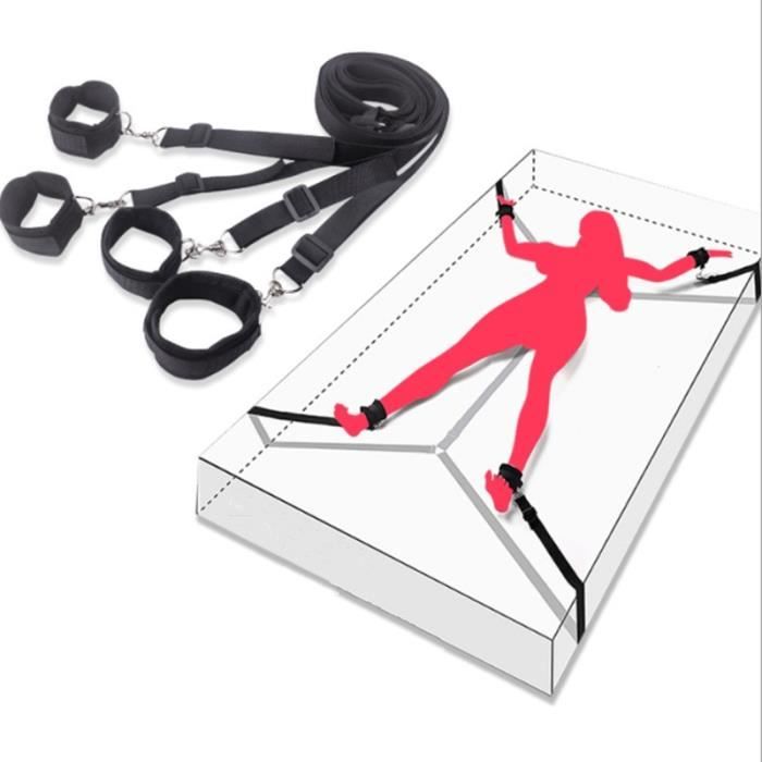 Adulte SM Jeux Menottes Sexuelles Et Poignets Sex Toys érotiques Bdsm Bondage Ensemble Sous Lit Retenue