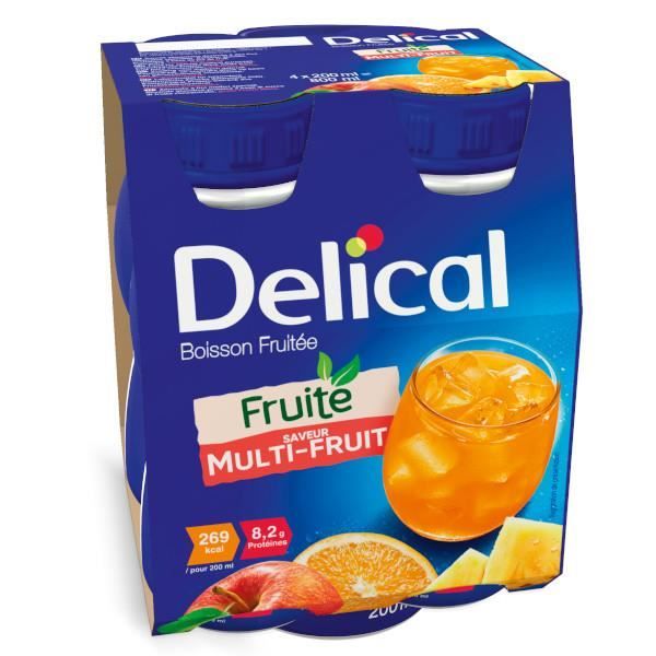 Delical Boisson Fruitée Multi-Fruits 4 x 200ml
