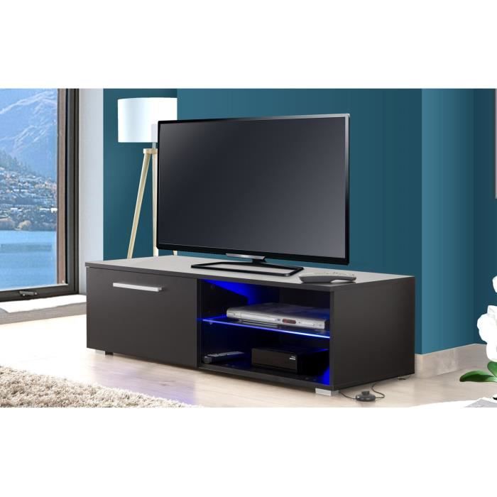 Meuble TV Led noir - TAYS