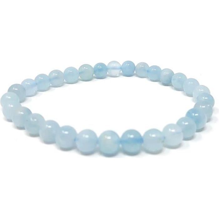 Bracelet Aigue marine - Adulte - Pierres naturelles - Lithothérapie - Bienfaits - Vertus - Idée cadeau - Soulage et apaise - Naturel