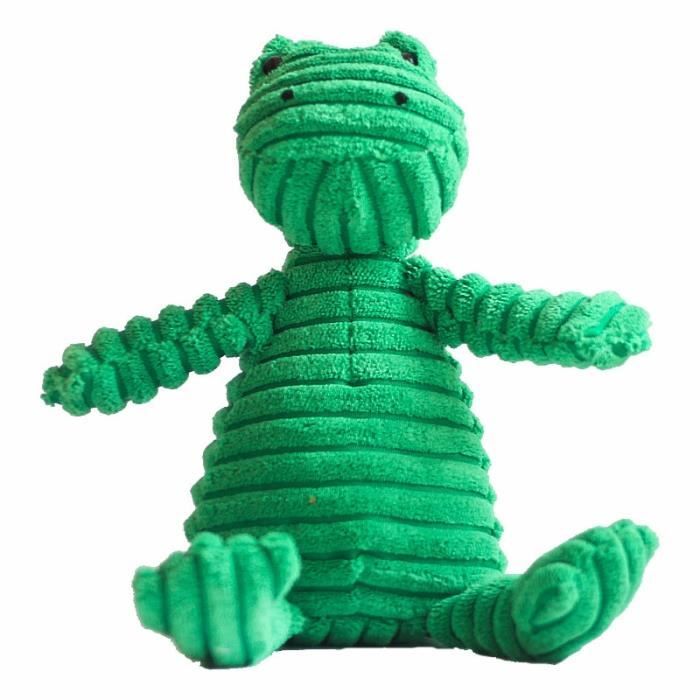 Jouet,Jouets à mâcher pour chien grinçant en velours côtelé pour petits grands chiens jouet pour chiot - Type Green Frog-M