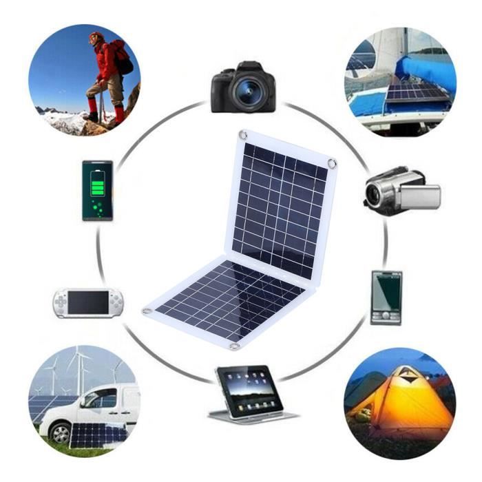 18V 30W IP67 Chargeur de batterie extérieur de panneau solaire en polysilicium portable avec charnière pliable