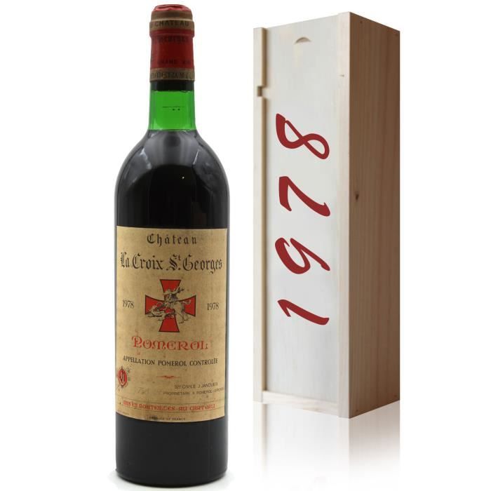 Coffret Château La Croix Saint Georges 1978 - Rouge - 75cl - AOC Pomerol