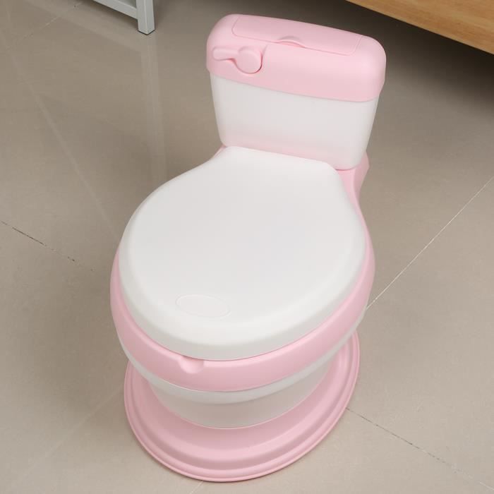 Dioche Toilette bébé Enfants Bébé Tout-petit Pot Formation Siège De Toilette Tabouret Simulation Chaise De Toilette Rose