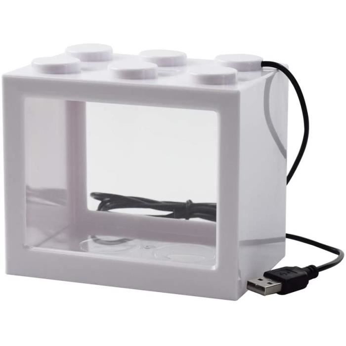 hygger Aquarium 19 Litres, Petit Aquarium avec 3.2W Lampe Led, 5W Pompe à Eau, Boîtier de Filtration Caché, Sortie Bouche Can 17