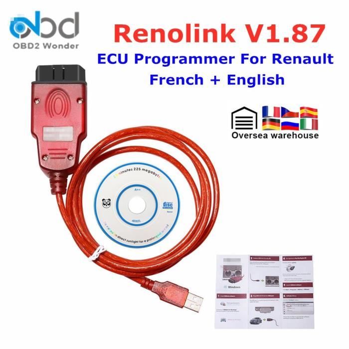 Couleur v1.87 Programmateur ECU V1.87 Pour Voiture Renault, Codification de Clé Uch Correspondant Au Tableau