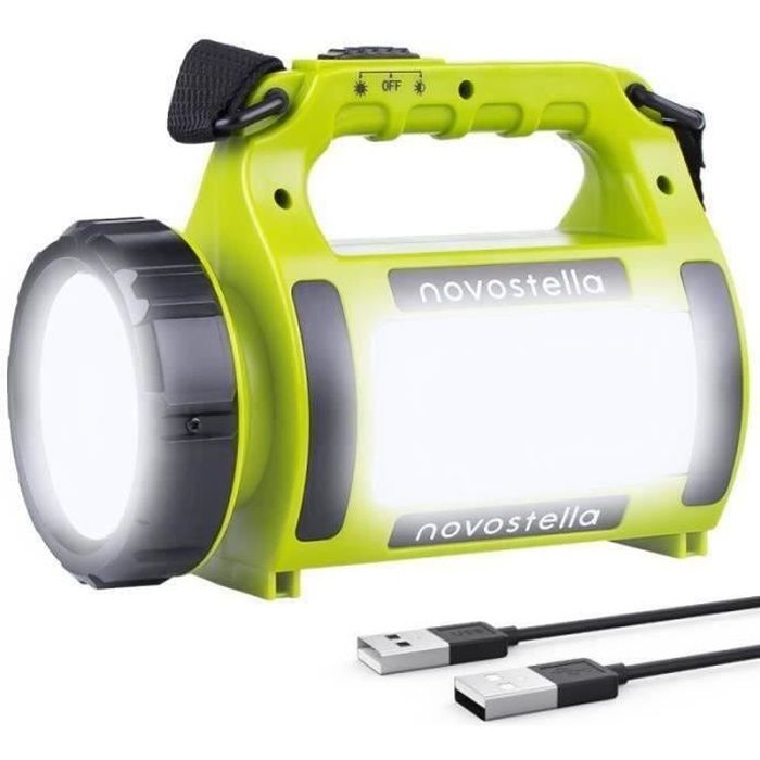 PD12784-Novostella Lampe Torche LED Rechargeable Etanche, CREE LED 3 en 1 Puissante, Lampe Camping Lanterne Câble USB Inclus p