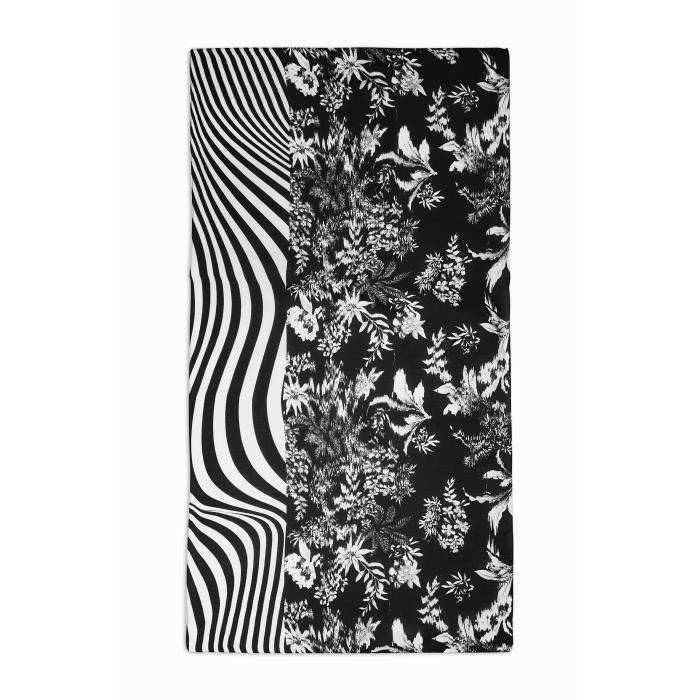 Foulard femme Desigual Phantom - noir/blanc - TU