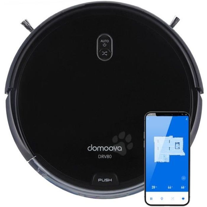 Robots Aspirateurs et laveurs spécial poils d'animaux - DOMOOVA DRV80 Animal Connect