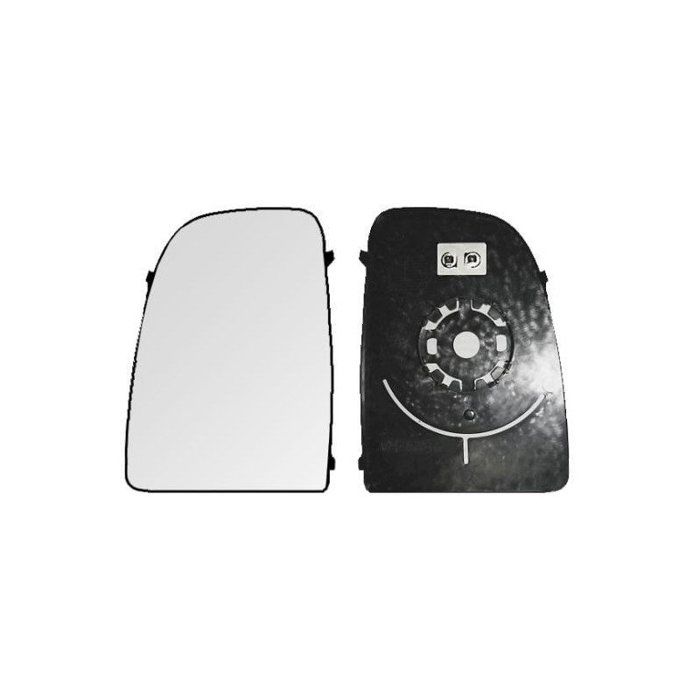 Miroir Glace rétroviseur gauche pour FIAT DUCATO III ph.2 depuis 2014 gt, verre supérieur, dégivrant.