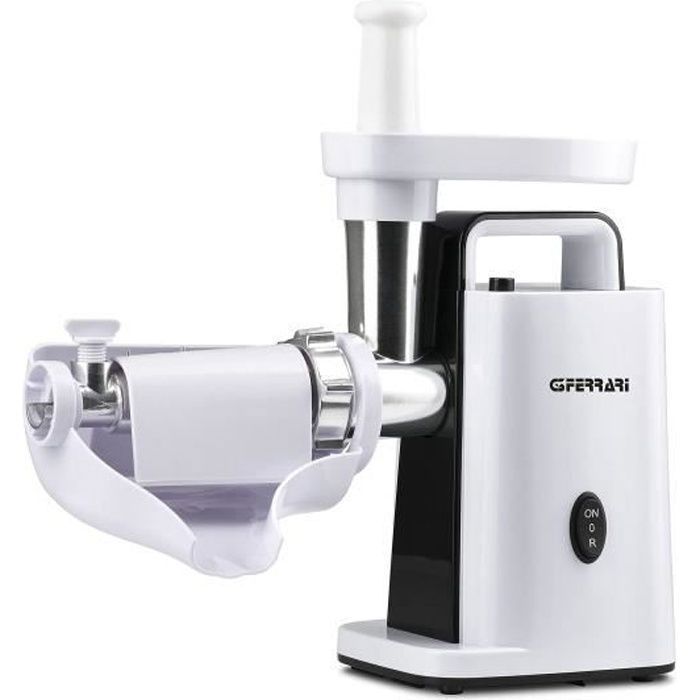 G3Ferrari G2003700 Tartar 2in1 Hachoir à viande et presse-tomates en acier inoxydable, 800 W, 1,3 kg-min