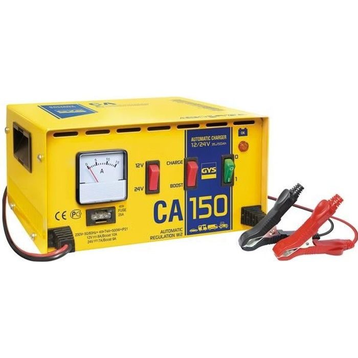 Gys - Chargeur de batterie traditionnel 12-24V 500W - CA 150
