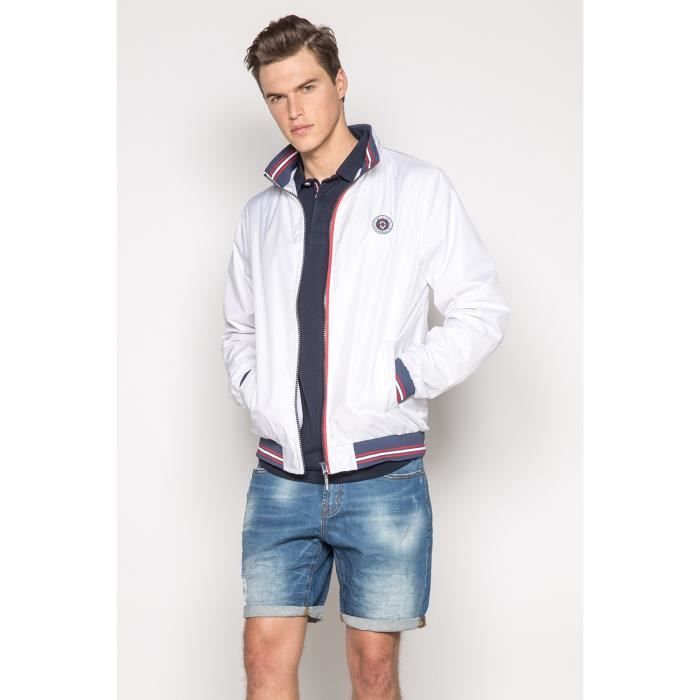 Blouson à bords côtes tricolores