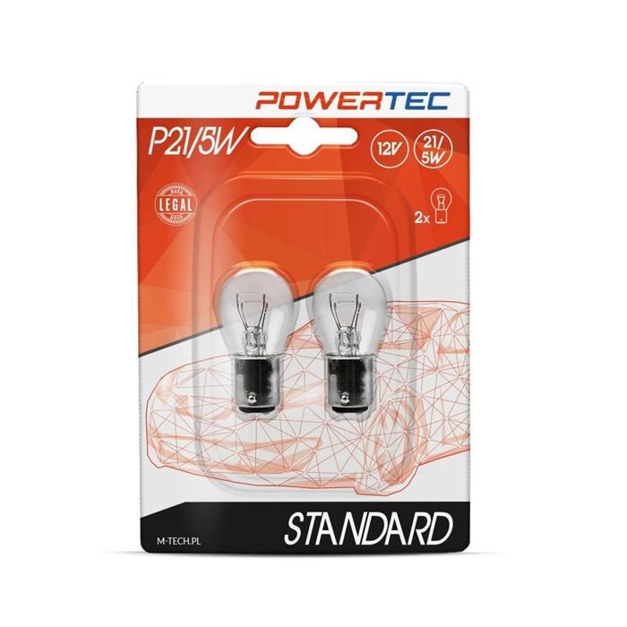 2 AMPOULES (BLISTER) BAY15D P21/5W 12V 21/5W