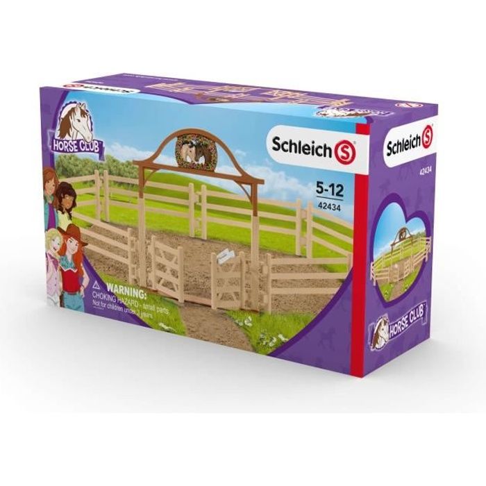 SCHLEICH - Figurine 42434 Pré pour chevaux avec portail