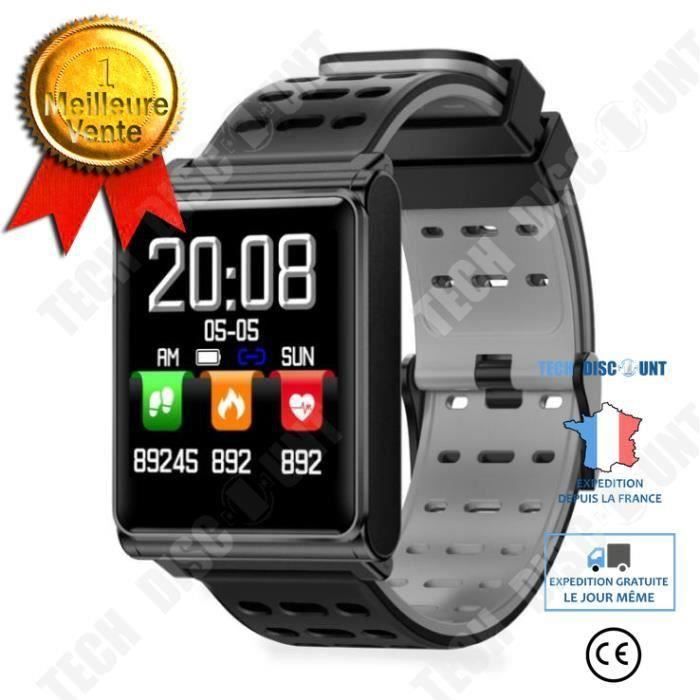 TD® N98 bracelet intelligent plein écran tactile rappel d'appel fréquence cardiaque push sport podomètre bracelet