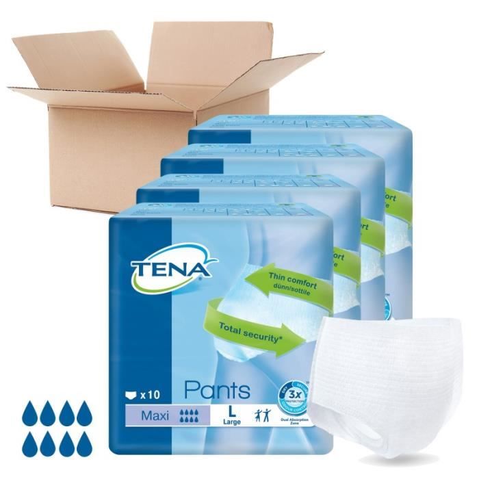 Lot de 4 paquets TENA - Pants Maxi Large (x40)