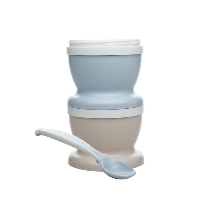 THERMOBABY 2 PETITS POTS POUR NOURRITURE Fleur Bleue