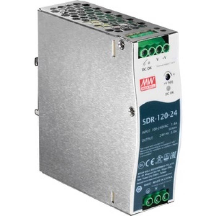 trendnet 24v 120w output power supply industrial din-rail noirRouteur, Wifi, Réseau 24V 120W OUTPUT POWER SUPPLY INDUSTRIAL