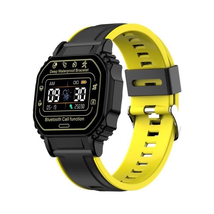 Montre connectee, Bluetooth Call Sports Bracelet- jaune