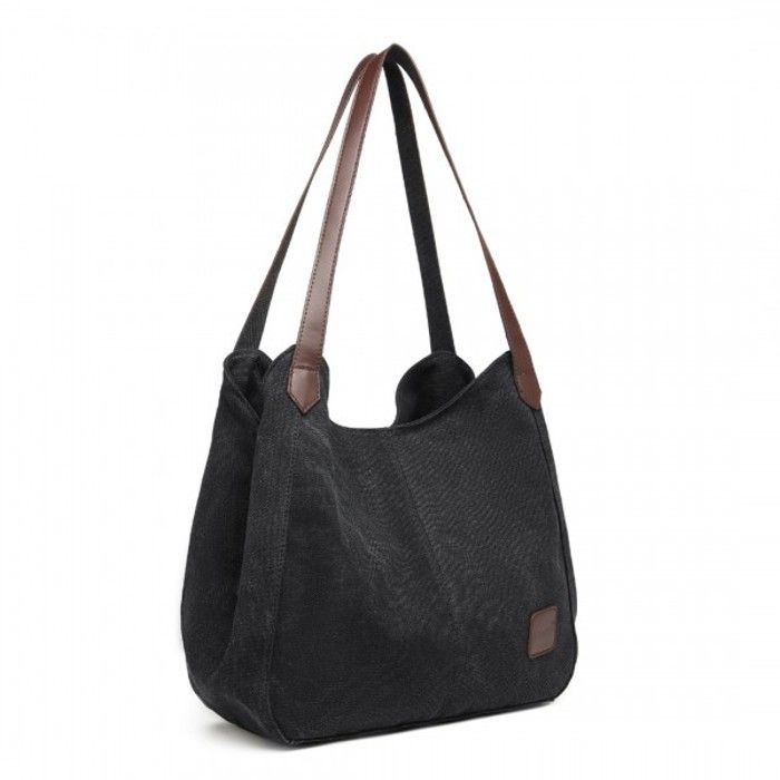 Sac à Main Femme Toile Vintage Kono - Multi-poches | Porté Épaule Ou Bandoulière | Capacité Généreuse
