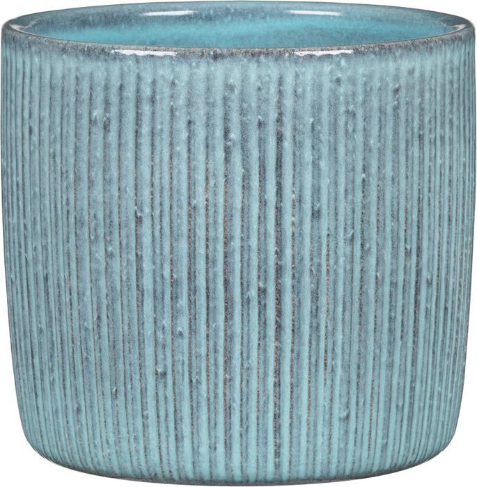 Pot De Fleur/pot De Plante En Céramique à Motif Mosaïque Bleu D'un Diamètre De 20 Cm