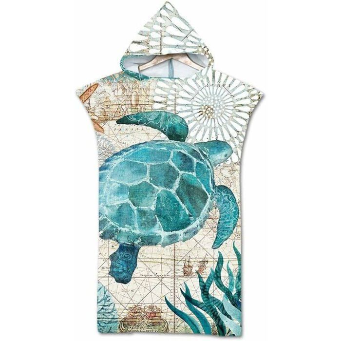Coptiner Poncho à Capuche en Microfibre à séchage Rapide et légère, pour la Plage, Le Surf, la Piscine, Le Surf, la Plage (Le Noir Coptiner Poncho à Capuche en Microfibre à séchage Rapide et légère, pour la Plage, Le Surf, la Piscine, Le Surf, la Plage (Le Noir