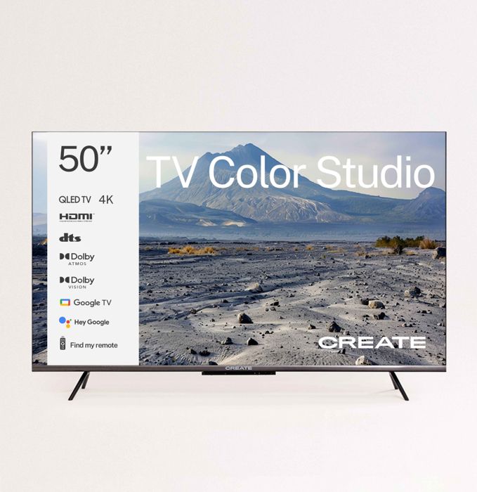 Téléviseur QLED 4K Create Finition mate Contrôle vocal Cadre personnalisable