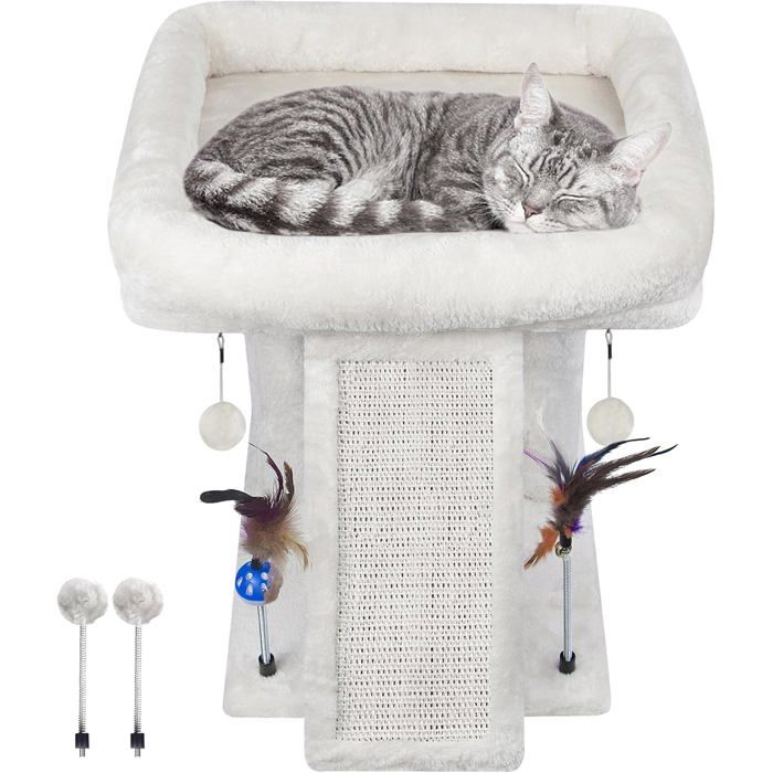 Comparer les prix de Petit Arbre À Chat Pour Chat DIntérieur Arbre DEscalade Avec Griffoir Et Balles Ludiques Beige