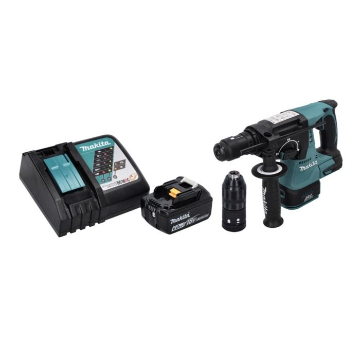 Makita DHR 243 RG1 Marteau perforateur sans fil 18 V SDS plus Brushless + 1x batterie 6 0 Ah + chargeur - vue 2