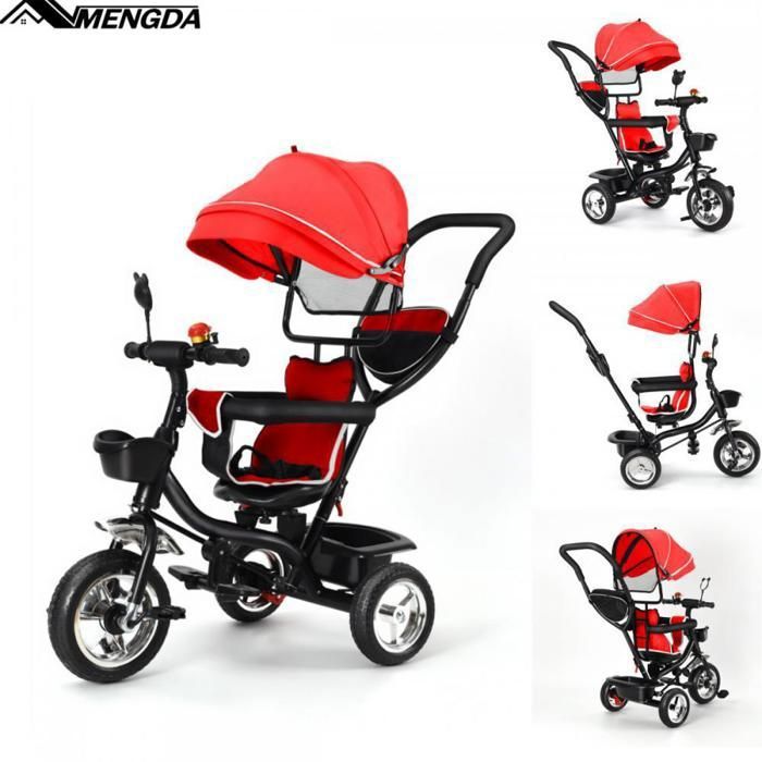 Tricycle Evolutif pour bébé en -MENGDA-Vélo poussette-Siège
