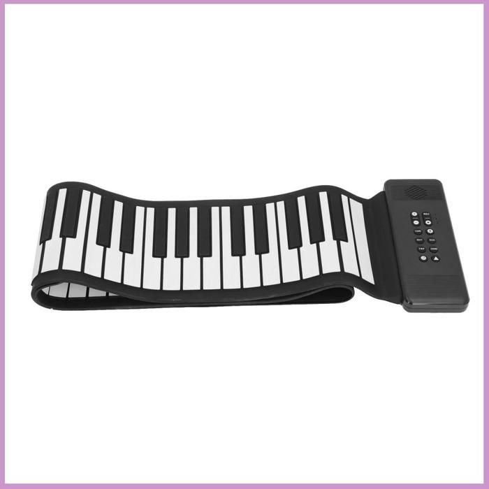 Clavier Piano Enroulable 88 Touches - Portable, Rechargeable, Avec MIDI Bluetooth - Idéal Débutants Et Voyage