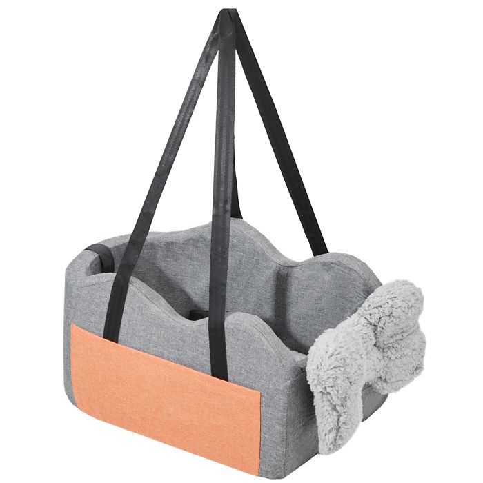 Comparer les prix de Siège Auto pour Chien - DUOKU - Console Centrale - Petit Chiot - Gris Foncé - Laisse à Clipser