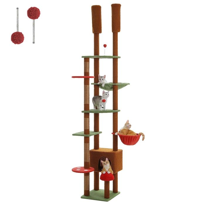 Meilleurs prix pour Arbre à chat réglable hauteur 230-252CM cinq niveaux AMT0249BN XXL