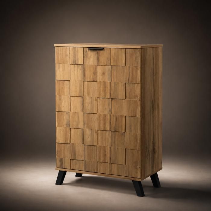 Meuble à Chaussures 80.5 x 35 x 109.5 cm avec 5 compartiments Etagères réglables Armoire à chaussures Pour couloir et entrée