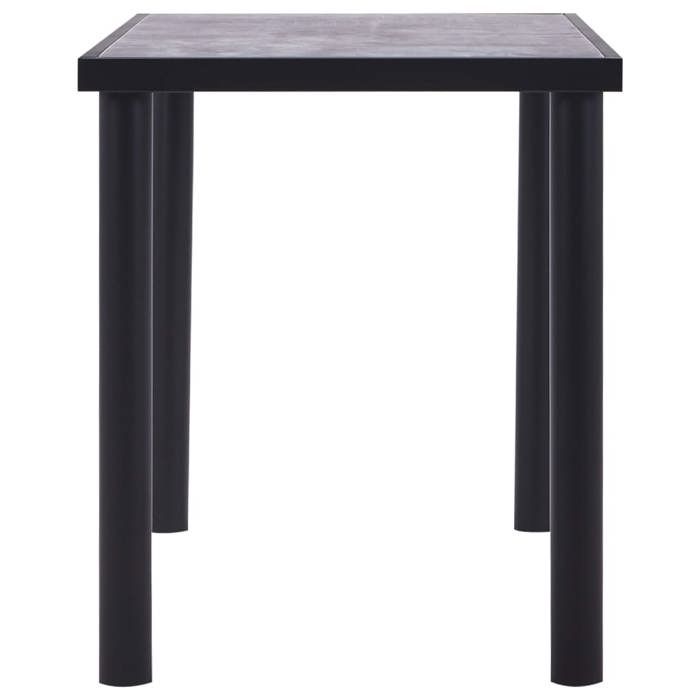 HTG@ Table de cuisine seule - Meuble de cuisine - Noir et gris béton 120x60x75 cm - MDF ##144