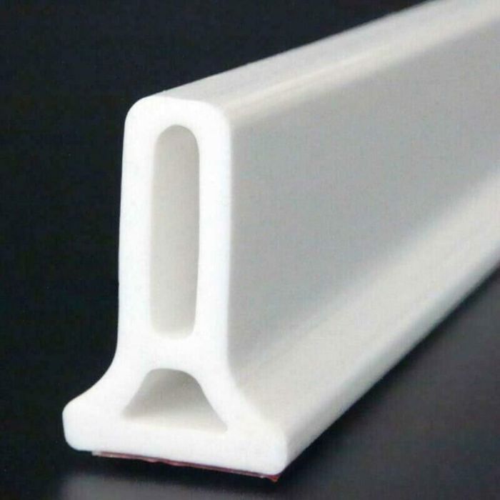 Joint Silicone Blanc 2m Pour Douche/Baignoire - Barrière Anti-Débordement, Autocollant, Facile à Installer - 2