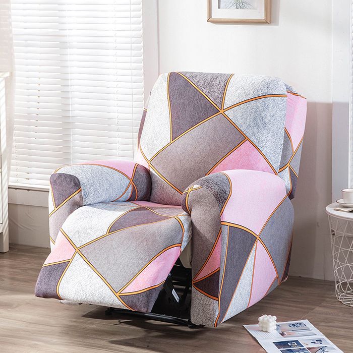 Housse de fauteuil inclinable 1 place - Alokus - Extensible et lavable - Tissu doux et résistant