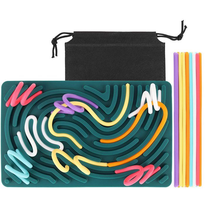 Planche Sensorielle Silicone O-Kinee 30x20cm - 40 Cordes Pour Stress, ADHD & Autisme