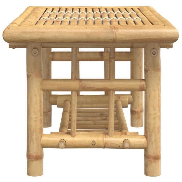 Table basse en bambou - vidaXL - 70x45x36 cm - Brun - Finition naturelle - Capacité 75 kg - Assemblage requis