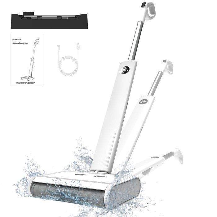 AIRROBO FC10 Balai Laveur Sans FilAnti enchevêtrement des CheveuxSec Et Humide45 minutePoids Léger de 23kgÉcran LED - Airrobo