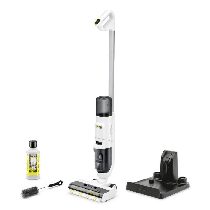 Kärcher FCV 2 Natural N Lavapavimenti Senza Filo 3-in-1 Batteria 25 Minuti Bianco