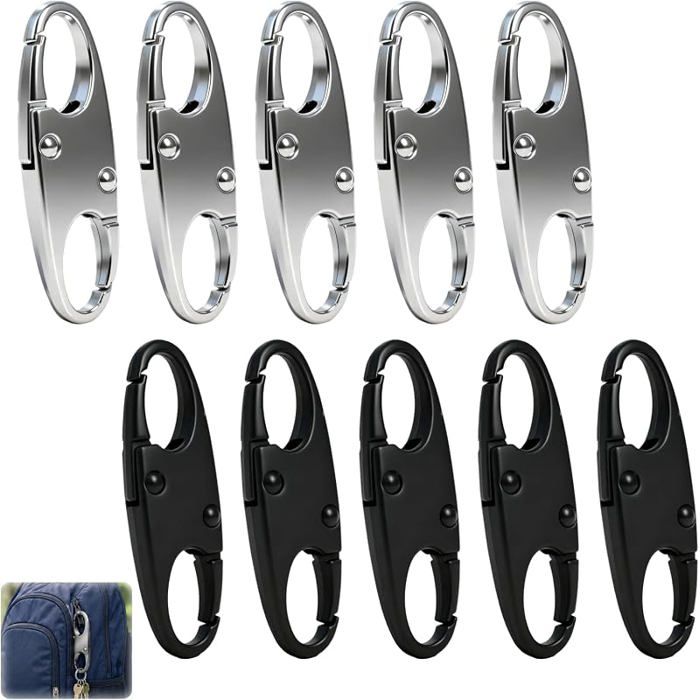 Lot De 10 Clips Antivol Fermeture Écir En Alliage De Zinc Tirette Rempcement Sécurité Sac À Dos Et Sac À Dos Antivol