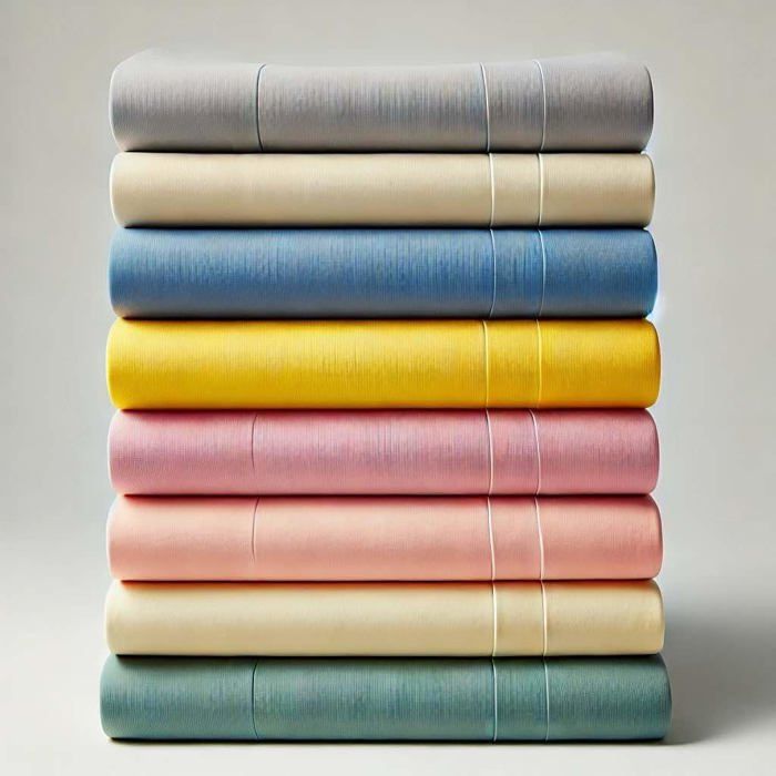 Draps housse 140x190 cm lot de 5 - 100% coton 57 fils - bonnet 20-25 cm pour matelas épais - couleur aléatoire