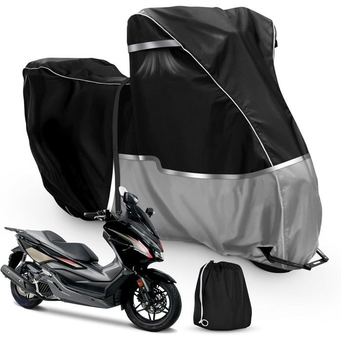 Housse Moto Extérieur Étanche pour Honda Scooter Forza 350 125 SH 350i 150i Mode 125-Bâche Protection Contre Neige Pluie Poussière