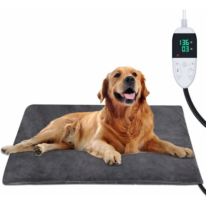 Comparer les prix de ACELIFE Coussin chauffant chien animaux avec 12 niveaux de minuterie et de température cordon résistant à la mastication,45*70cm