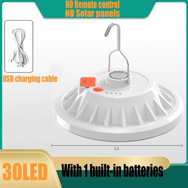 Lot De 3 Lampes De Camping Solaires LED - Chaîne Lumineuse Extérieure, Référence H6O6 - Neuf
