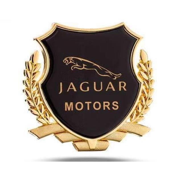 Lot de 2 autocollants métalliques stéréoscopiques décoratifs rayures occlusion carrosserie modification pour Jaguar