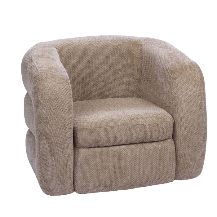 Fauteuil en tissu taupe Bess - Amadeus Fauteuil en tissu taupe Bess - Amadeus