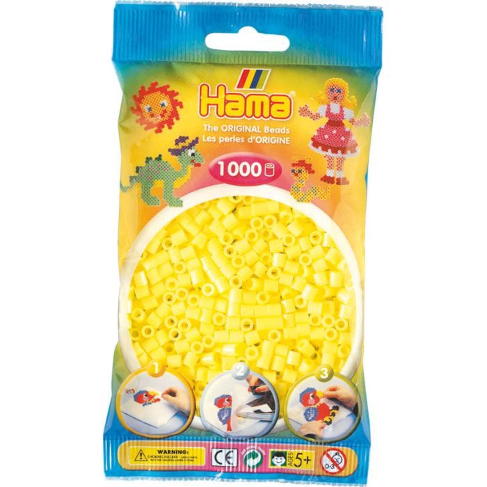 HAMA 1000 perles jaune pastel